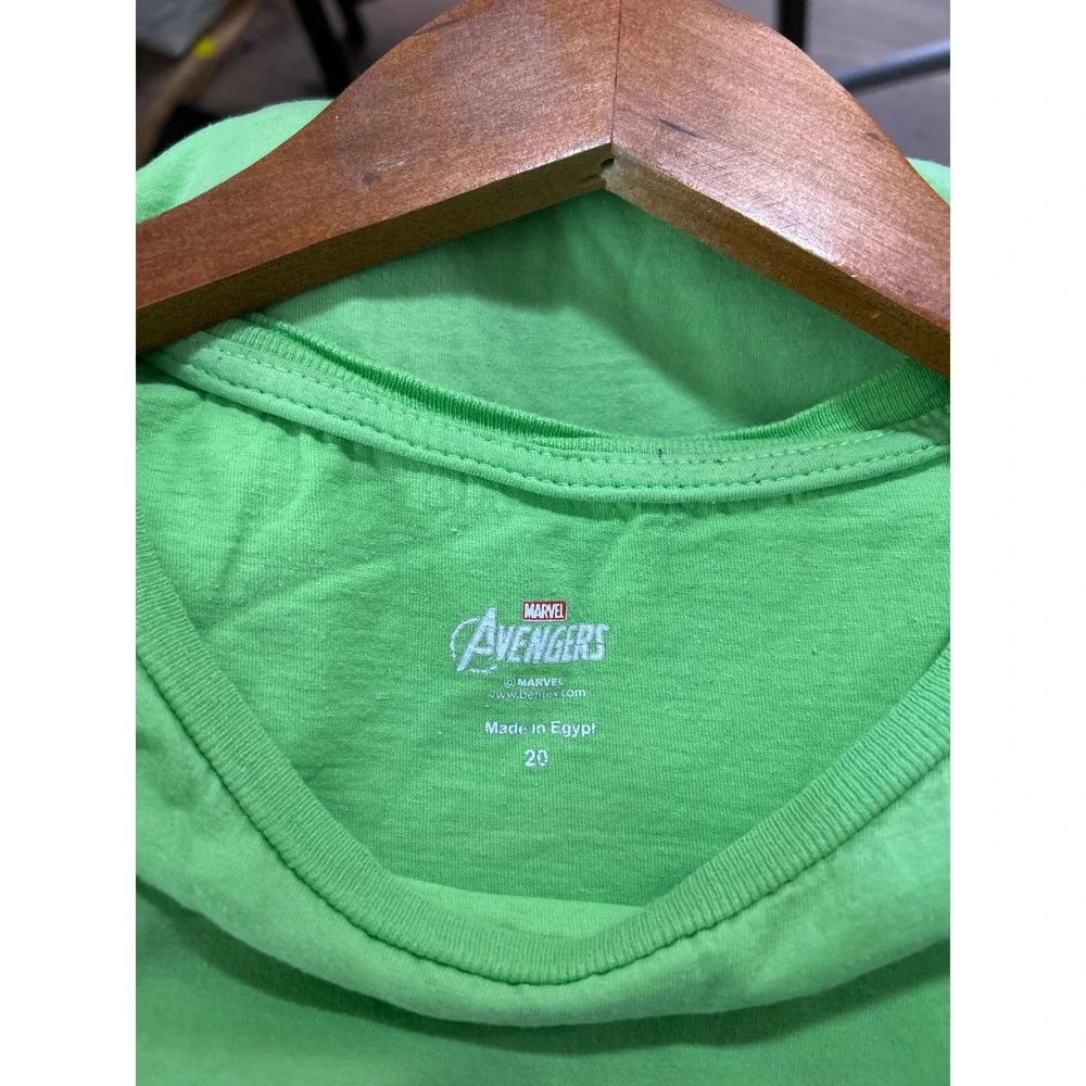 Kids Avengers The Hulk Muscle Costume T Shirt Green Short‎ Sleeve Marvel 20
